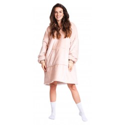 Bluza koc Oversize Pudrowy...